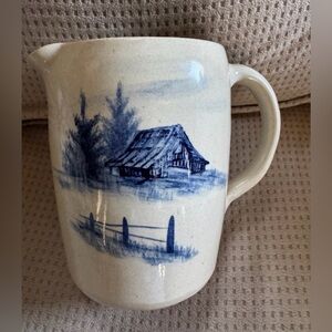 Vintage Storie & Son Hand-Painted Ceramic Pitcher